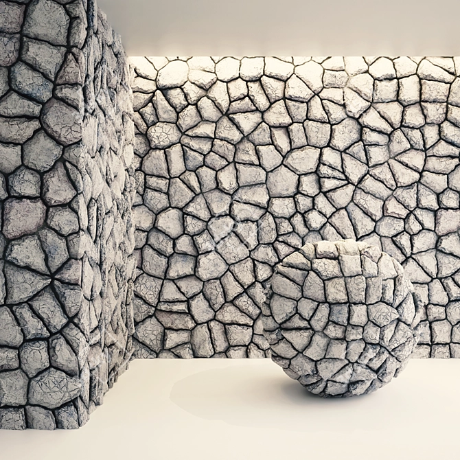 Rock PBR Ground & Wall Tiles 3D model image 2