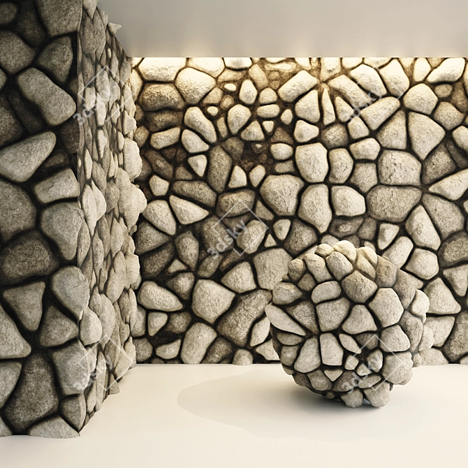 Title: Rock PBR Ground & Wall Tiles 3D model image 2