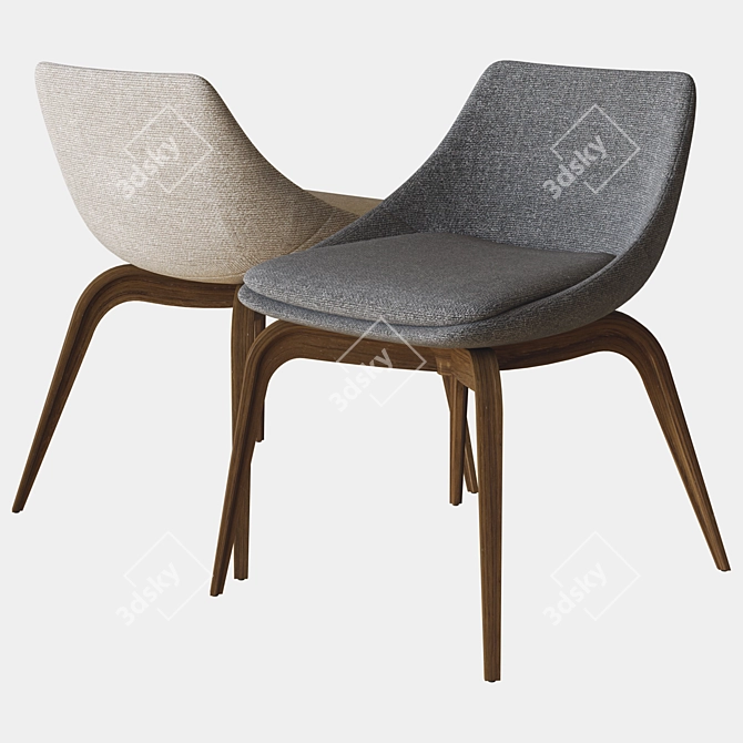 Elegant Penelope Chair: Porada 3D model image 1