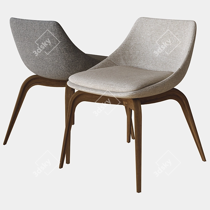 Elegant Penelope Chair: Porada 3D model image 2