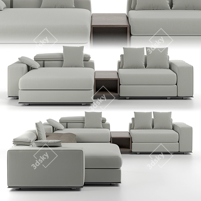 Luxury Fendi Casa Sofa: Belt Tight 3D model image 2