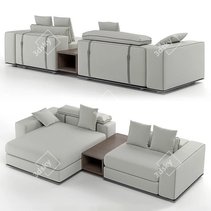 Luxury Fendi Casa Sofa: Belt Tight 3D model image 3