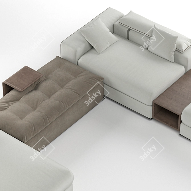 Luxury Fendi Casa Sofa: Belt Tight 3D model image 4