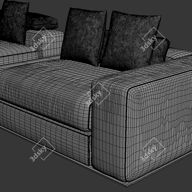 Luxury Fendi Casa Sofa: Belt Tight 3D model image 5