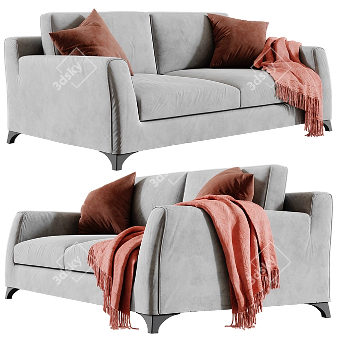Modern Floyd Sofa Set: Perfect for Mr. & Mrs. 3D model image 5