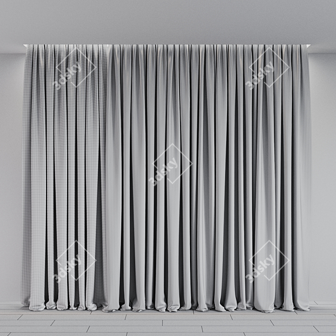 8-Color Curtain & Sheer Set 3D model image 5