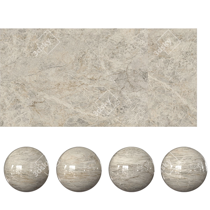 Beige Crystal: 120x240 3D model image 4