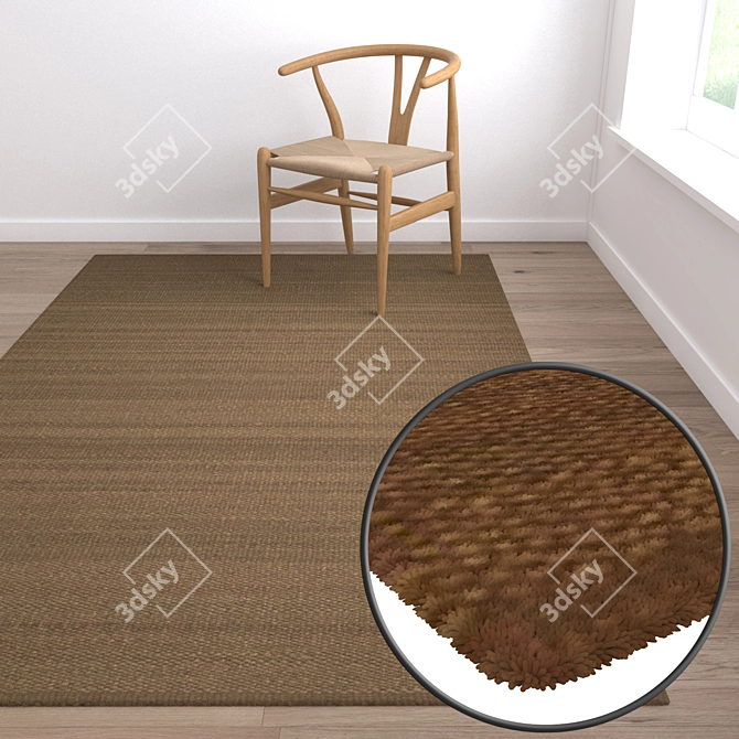 High-Quality Carpet Set with Multiple Variants 3D model image 4