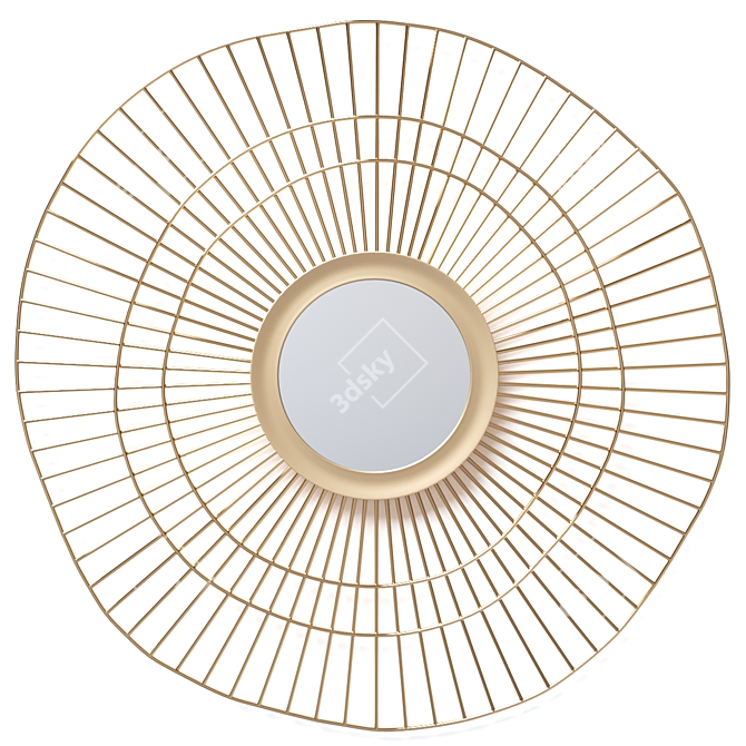 Brass Sun Mirror: SPYK 3D model image 1