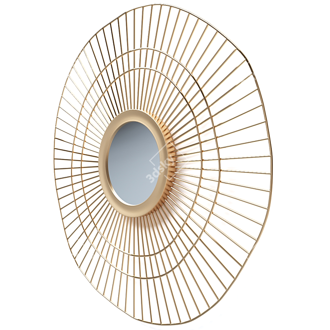 Brass Sun Mirror: SPYK 3D model image 2