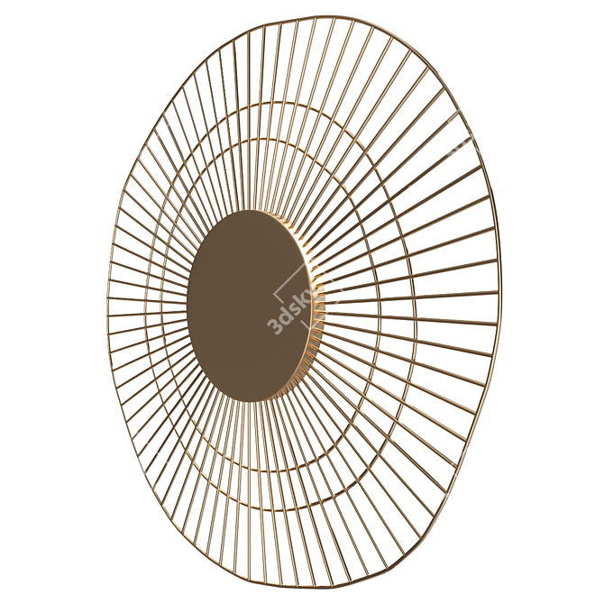 Brass Sun Mirror: SPYK 3D model image 4