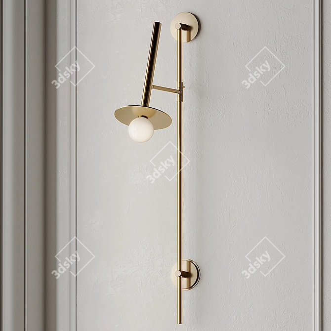 Pivoting Wall Sconce Nodes KC1031MBK 3D model image 1