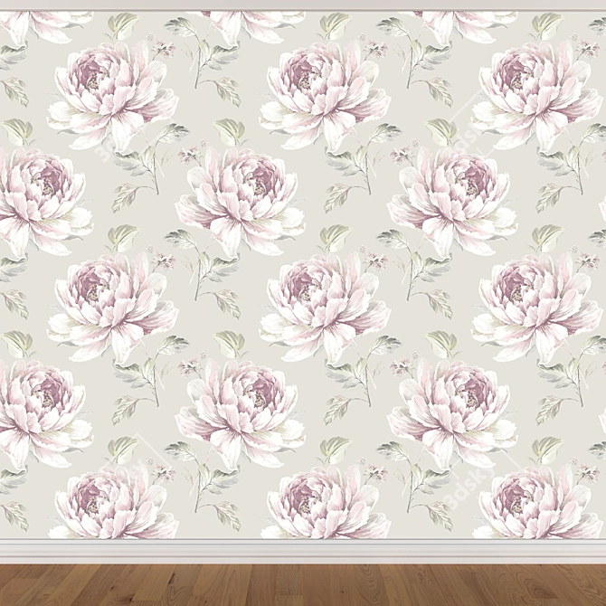 Seamless Wallpaper Set - 3 Colors 3D model image 2