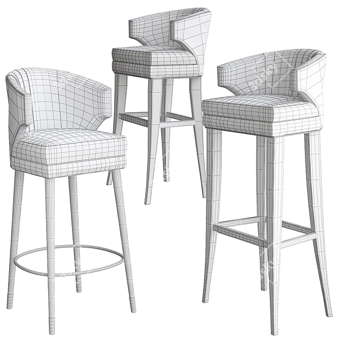 Title: Elegant Ibis Bar Chair 3D model image 2