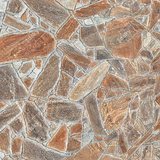 Red Travertine 8K Tileable Textures 3D model image 2