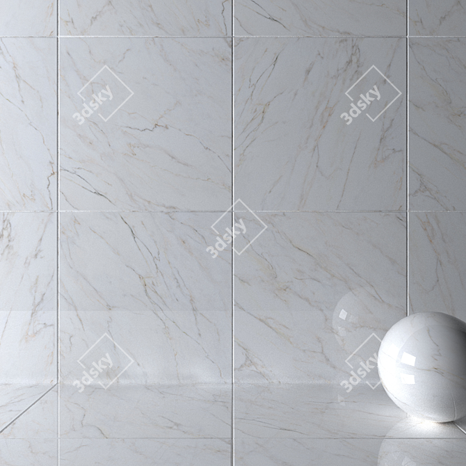 Gioia Gold Stone Wall Tiles 3D model image 2