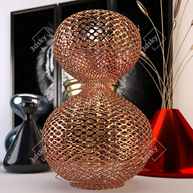 Metallic Accents Decor Set 3D model image 3