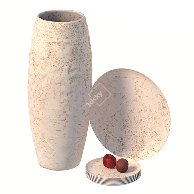 Handcrafted Decoupage Vase by Svetlana 3D model image 2