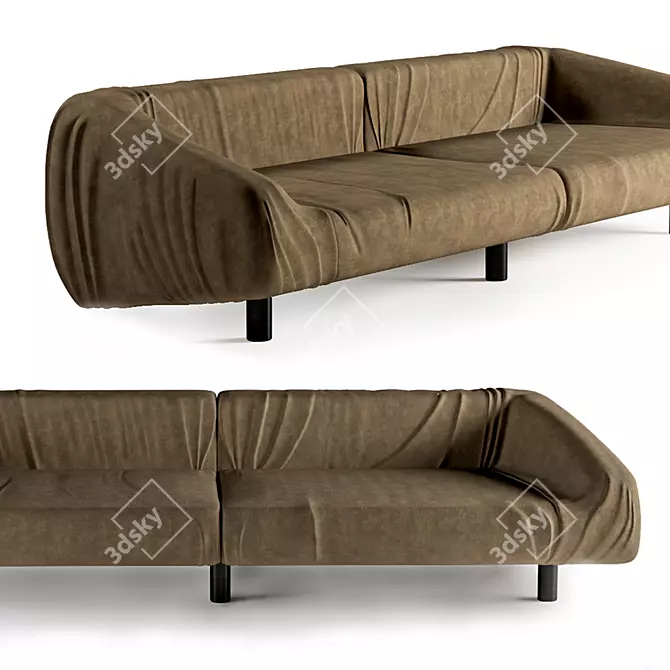 Baxter Fold: Sleek and Versatile Sofa 3D model image 1