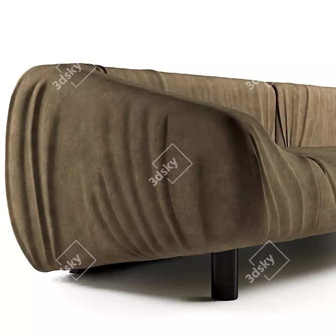 Baxter Fold: Sleek and Versatile Sofa 3D model image 2