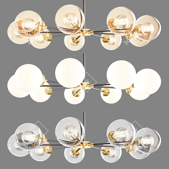 Queen Cosmo Pendant Light 3D model image 4