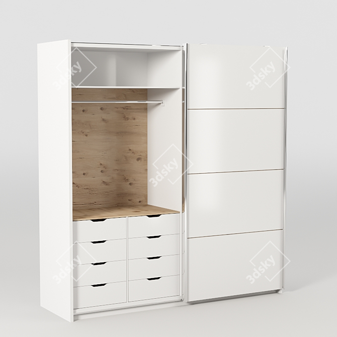 Nexus 200cm Prebuilt Closet 3D model image 3