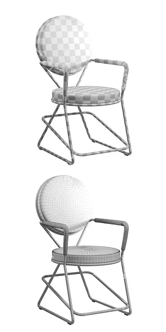 Moroso Double Zero Chair - High-Detail and Multi-Color Options 3D model image 3