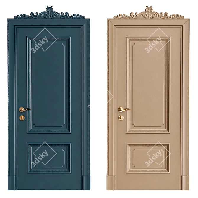 Modern Elegance: Interior Door №33 3D model image 1