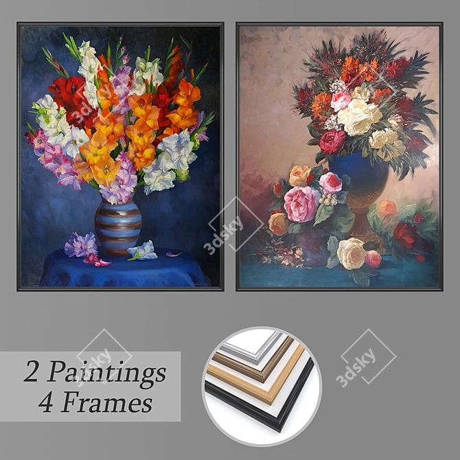 Elegant Wall Art Set: No. 1599 3D model image 1