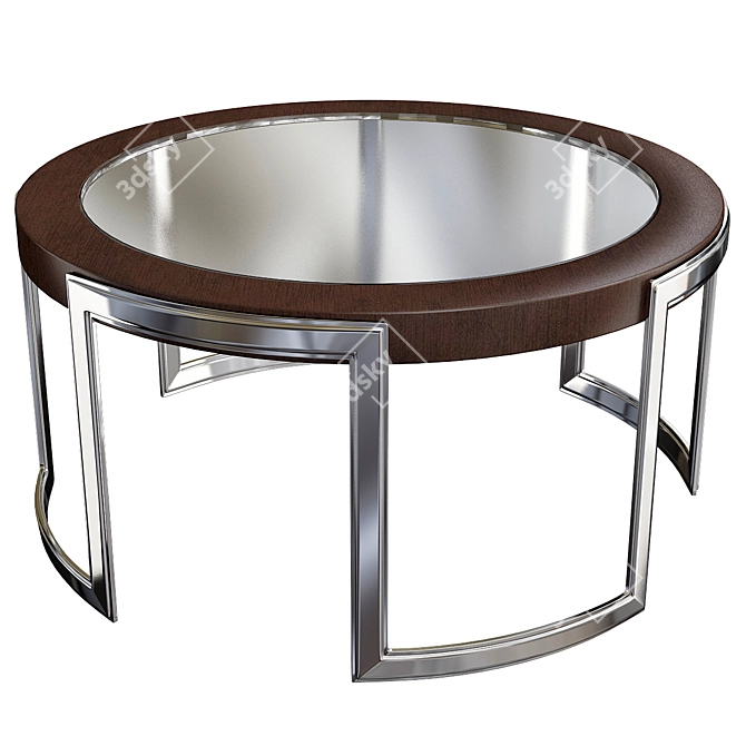 Elegant Valencia Circular Coffee Table 3D model image 1