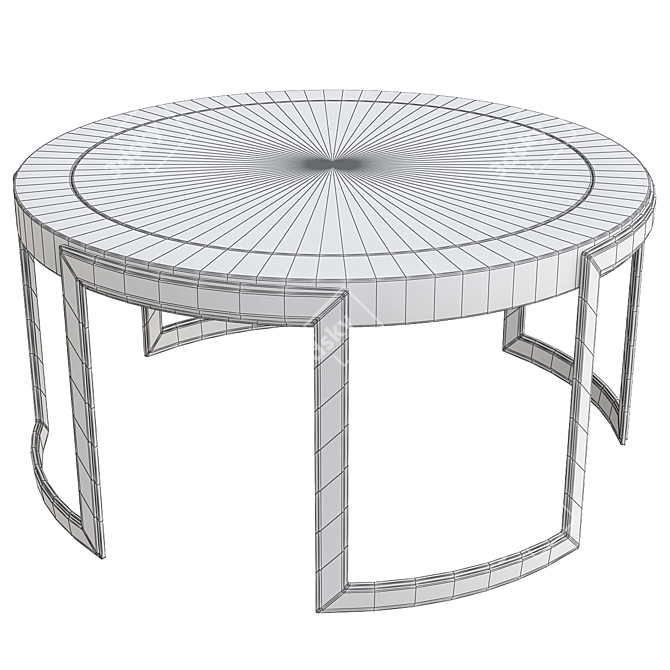 Elegant Valencia Circular Coffee Table 3D model image 2