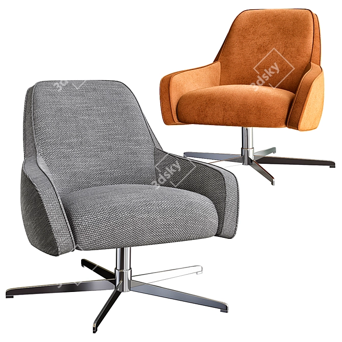 Serena Swivel Chair 3D model image 1