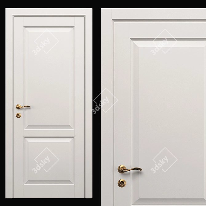 ELEGANCE 2 Modern Door for Interior 3D model image 2
