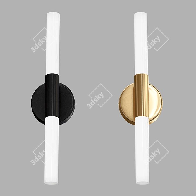 Sleek Metal Tube LED Ceiling Light 3D model image 1