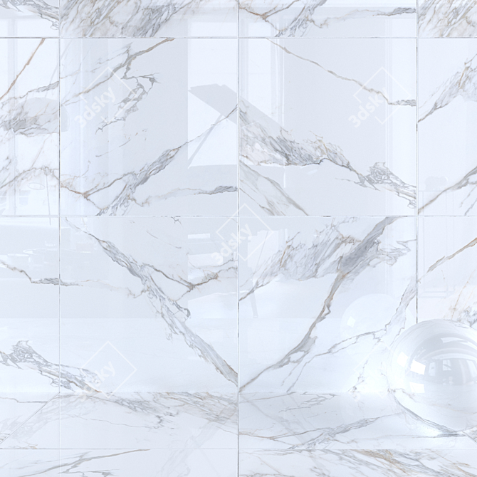 Museum Kritios White Wall Tiles 3D model image 1