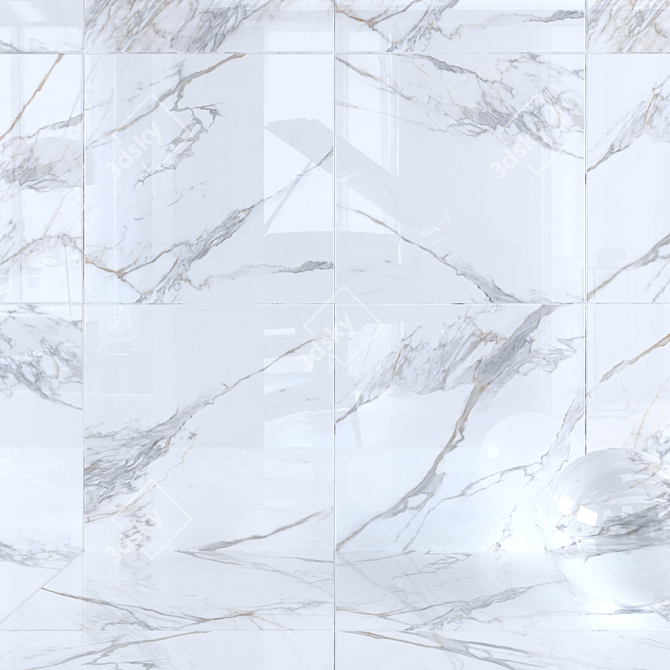 Museum Kritios White Wall Tiles Set 3D model image 1