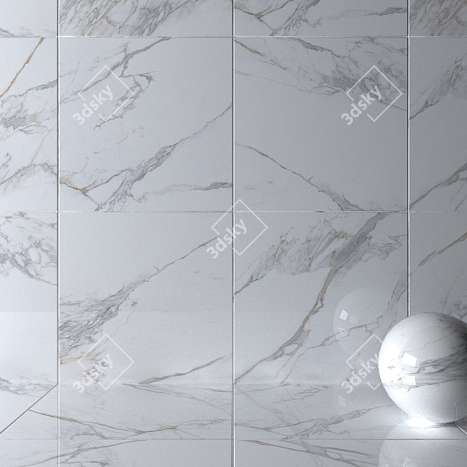 Museum Kritios White Wall Tiles Set 3D model image 2