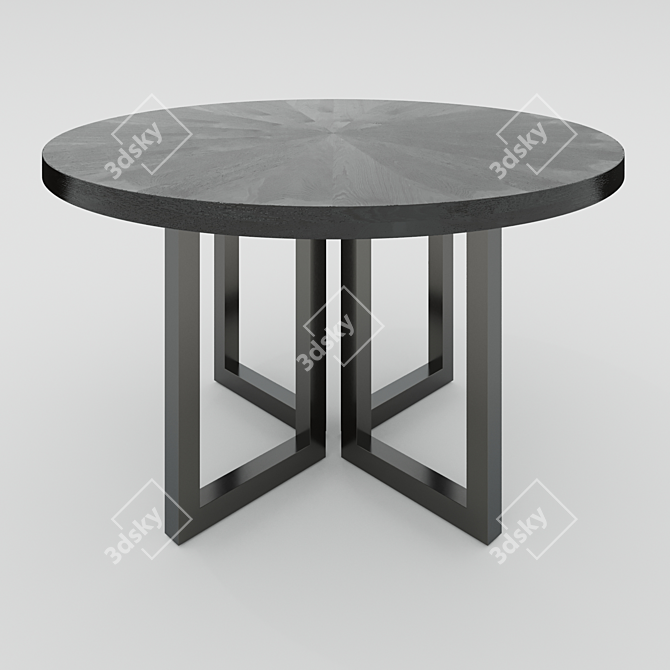 Elegant Soul Wood Dining Table 3D model image 1