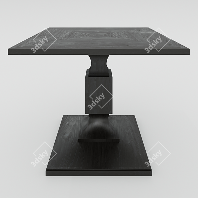 Soul Wood Dining Table SO-011: Exquisite & Functional 3D model image 1