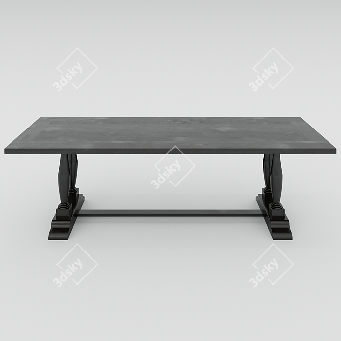 Soul Wood Dining Table: Elegant & Functional 3D model image 1