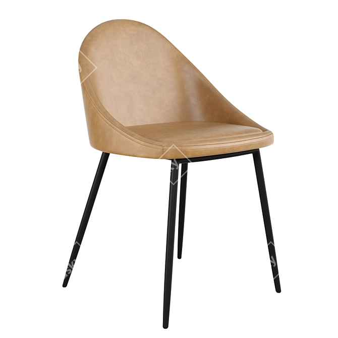 Modern Dallas Side Chair: Sleek, Stylish, & Comfortable 3D model image 1