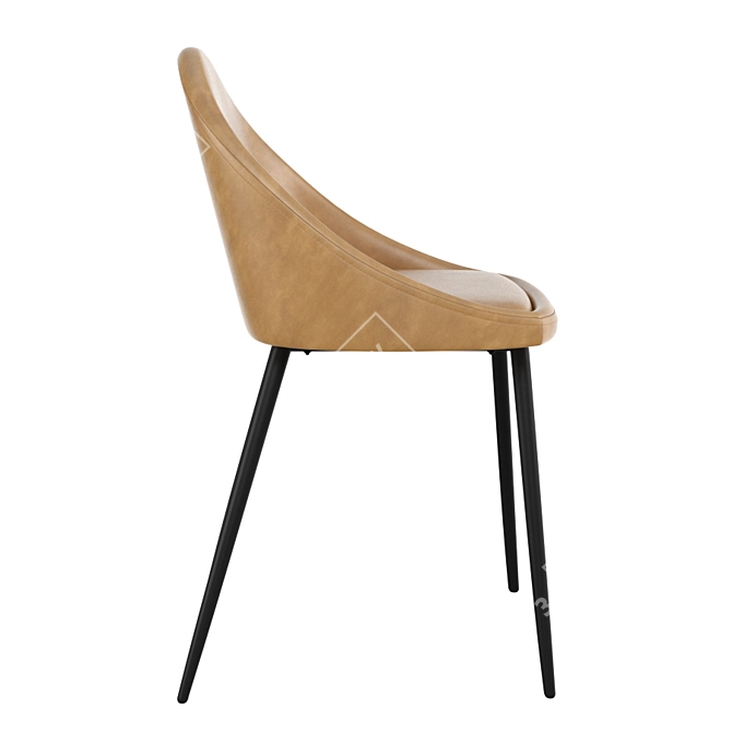 Modern Dallas Side Chair: Sleek, Stylish, & Comfortable 3D model image 2