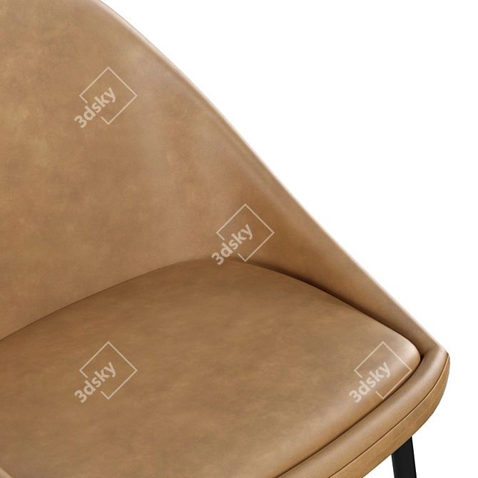 Modern Dallas Side Chair: Sleek, Stylish, & Comfortable 3D model image 3