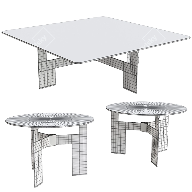 Unique Design Minotti Coffee Table 3D model image 2