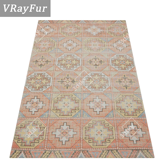 Luxury Carpets Set | High-Quality Textures 3D model image 2