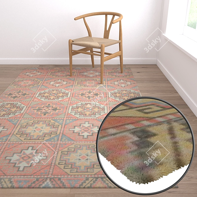 Luxury Carpets Set | High-Quality Textures 3D model image 5