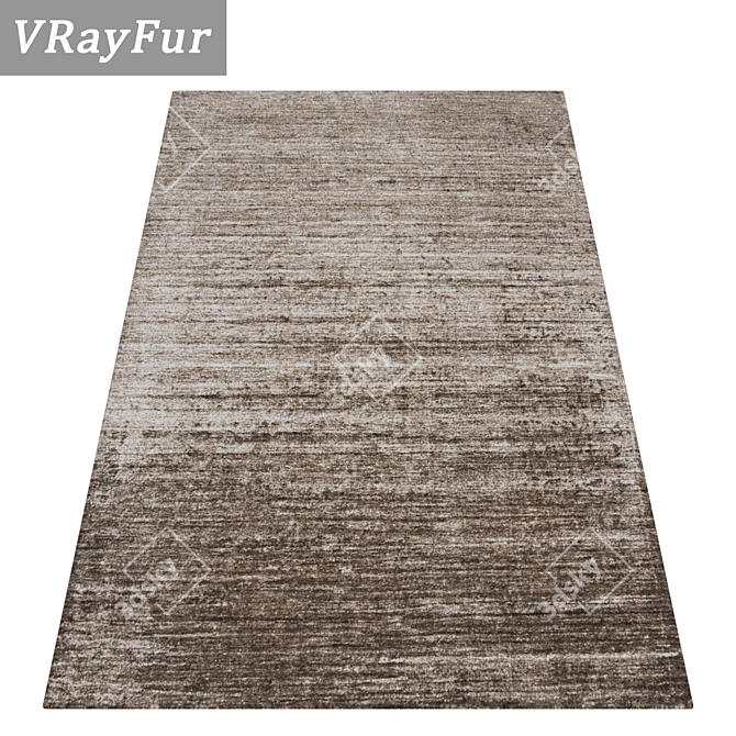 Luxury Textured Carpets Set 3D model image 2