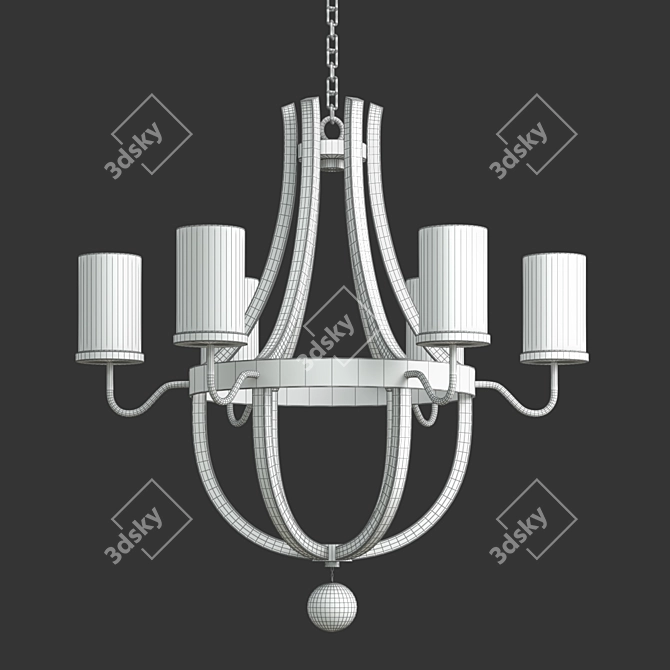 Glowing Garden: Outdoor Chandelier 3D model image 2