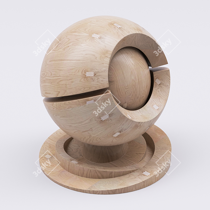 High-Quality Birch Plywood 3D model image 1