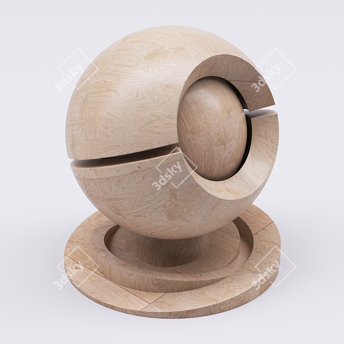High-Quality Birch Plywood 3D model image 2